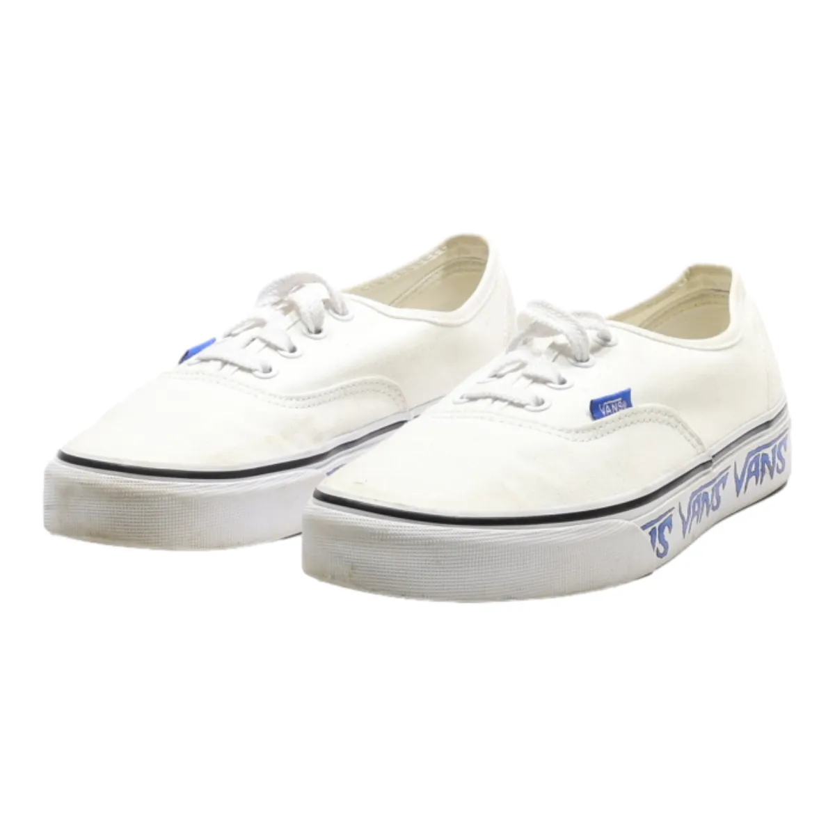 VANS Old Skool Low Top Trainers White Canvas Mens UK 5