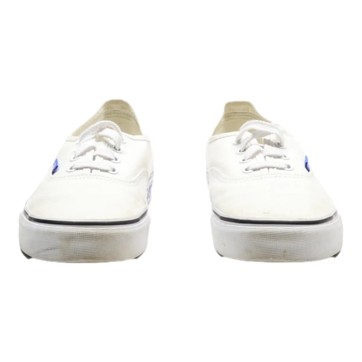 VANS Old Skool Low Top Trainers White Canvas Mens UK 5