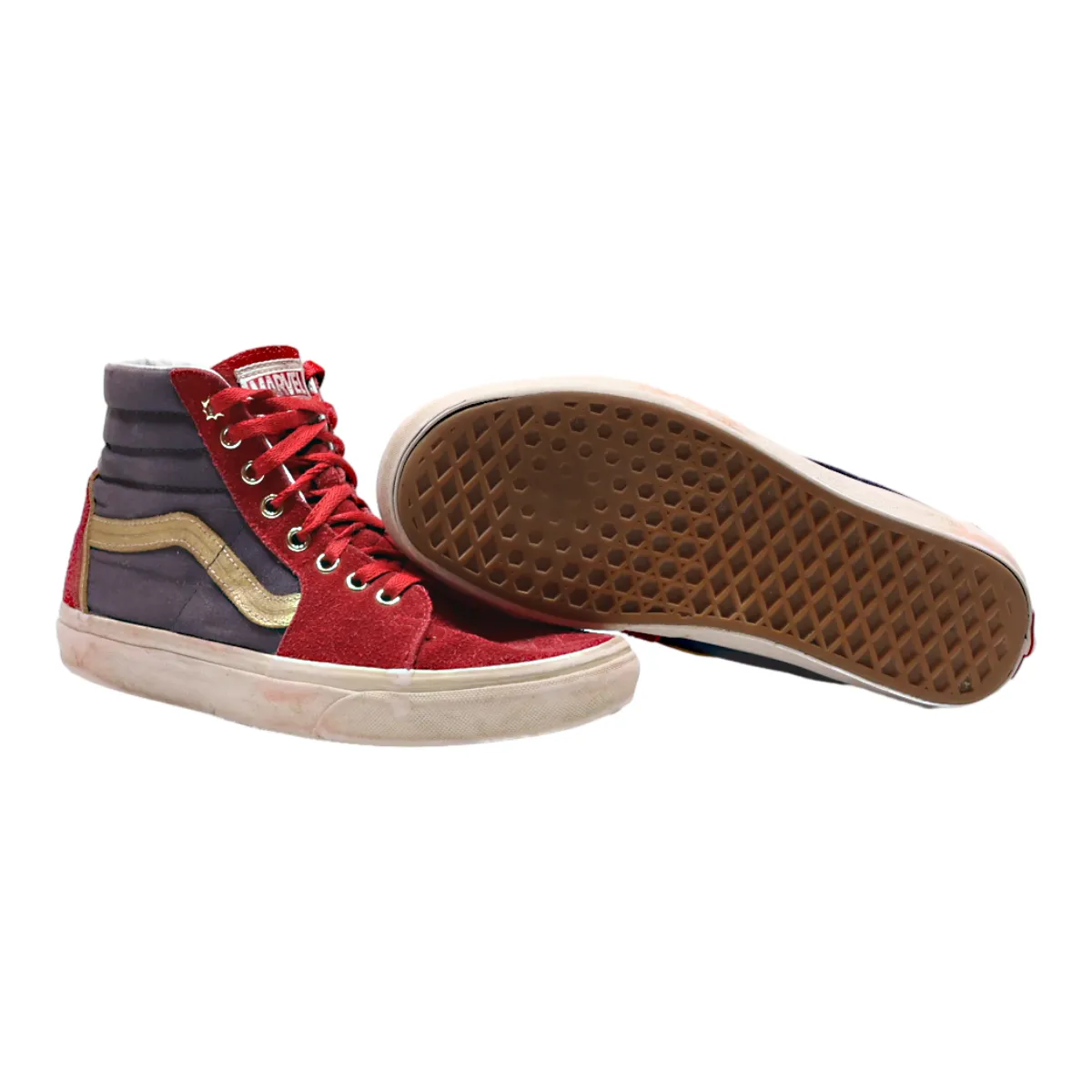VANS Old Skool Marvel High Top Trainers Black Canvas Mens UK 6