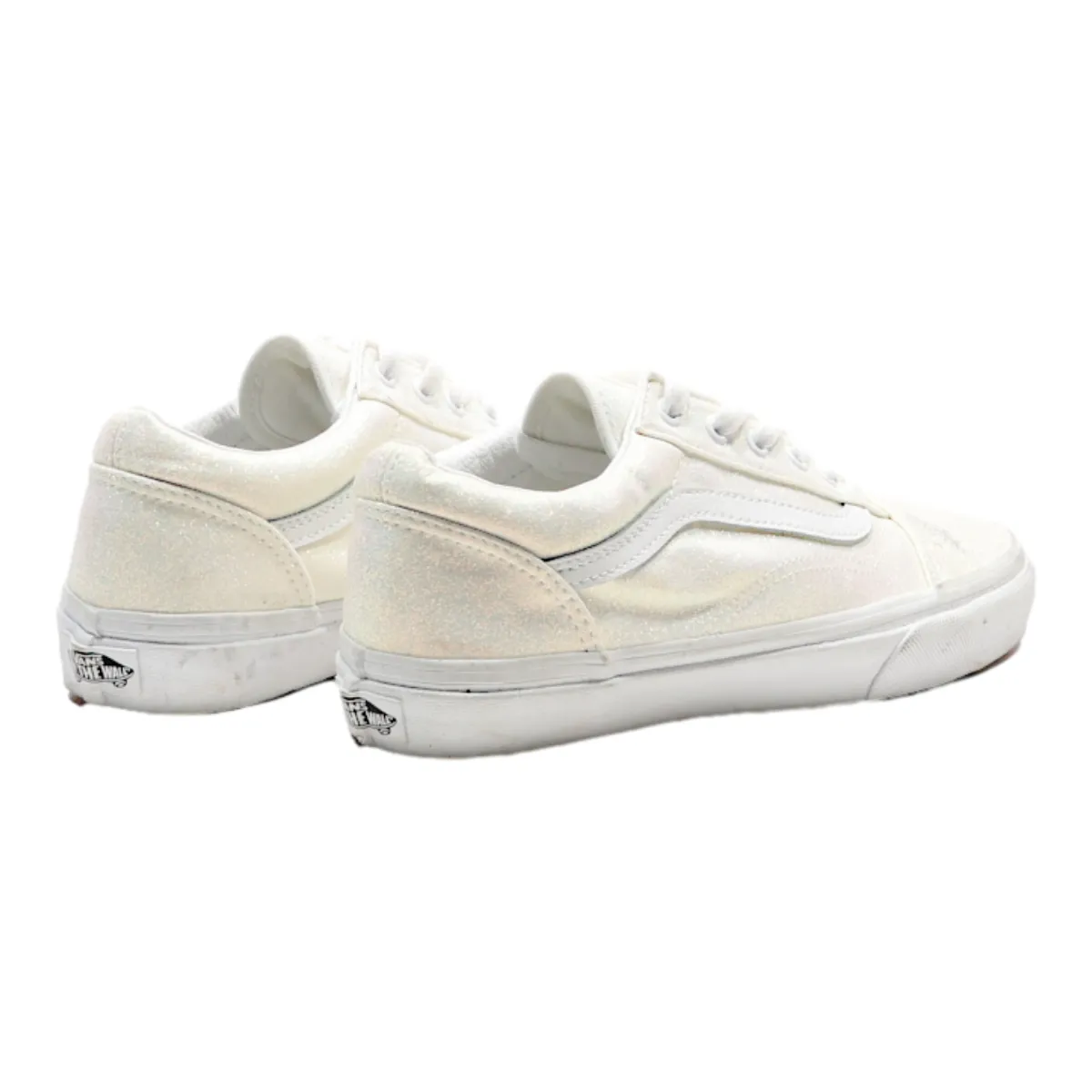 VANS Sneaker Trainers White Canvas Girls UK 3.5