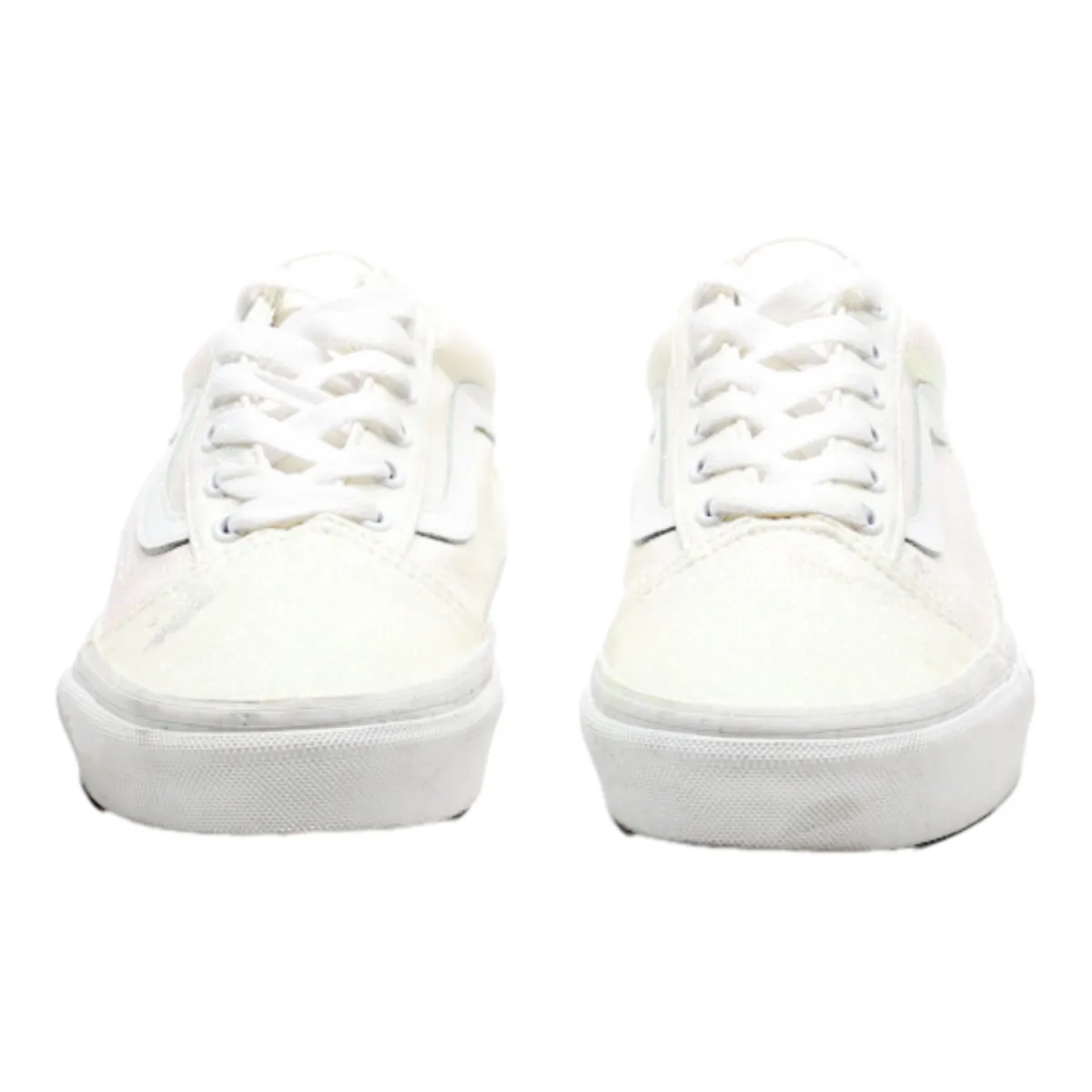 VANS Sneaker Trainers White Canvas Girls UK 3.5