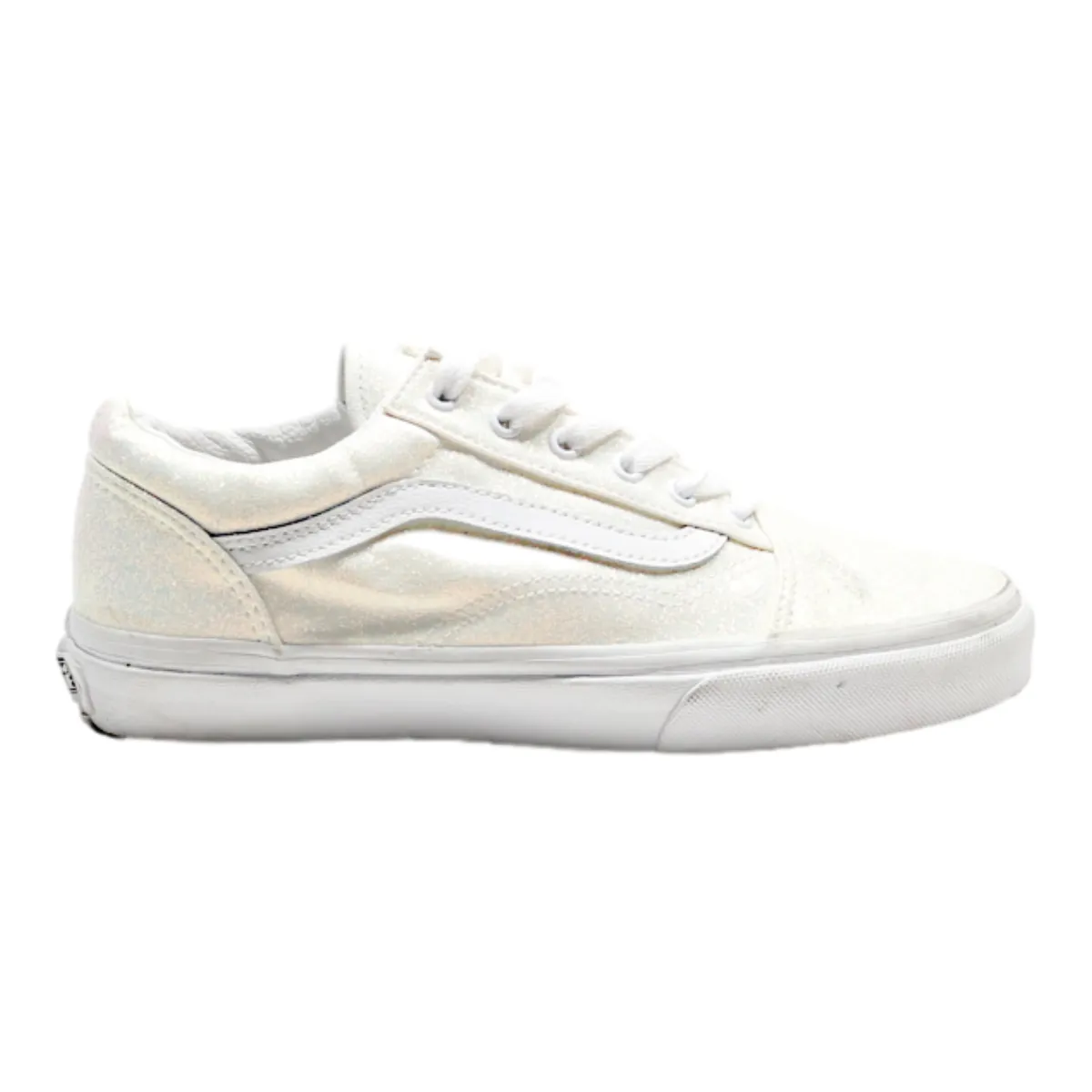 VANS Sneaker Trainers White Canvas Girls UK 3.5