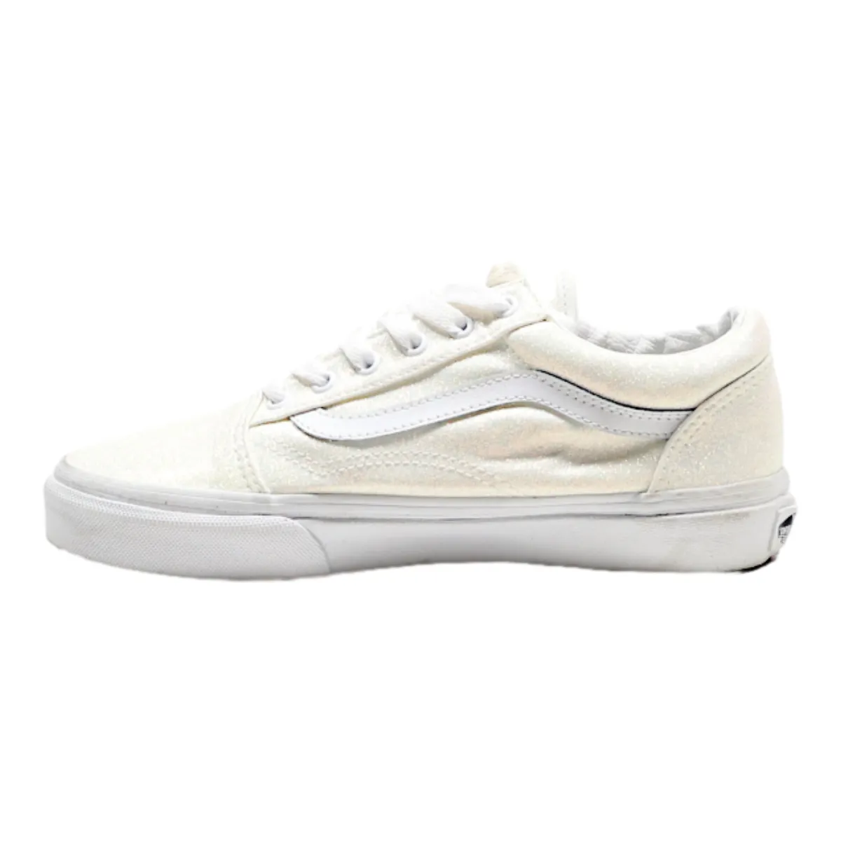 VANS Sneaker Trainers White Canvas Girls UK 3.5