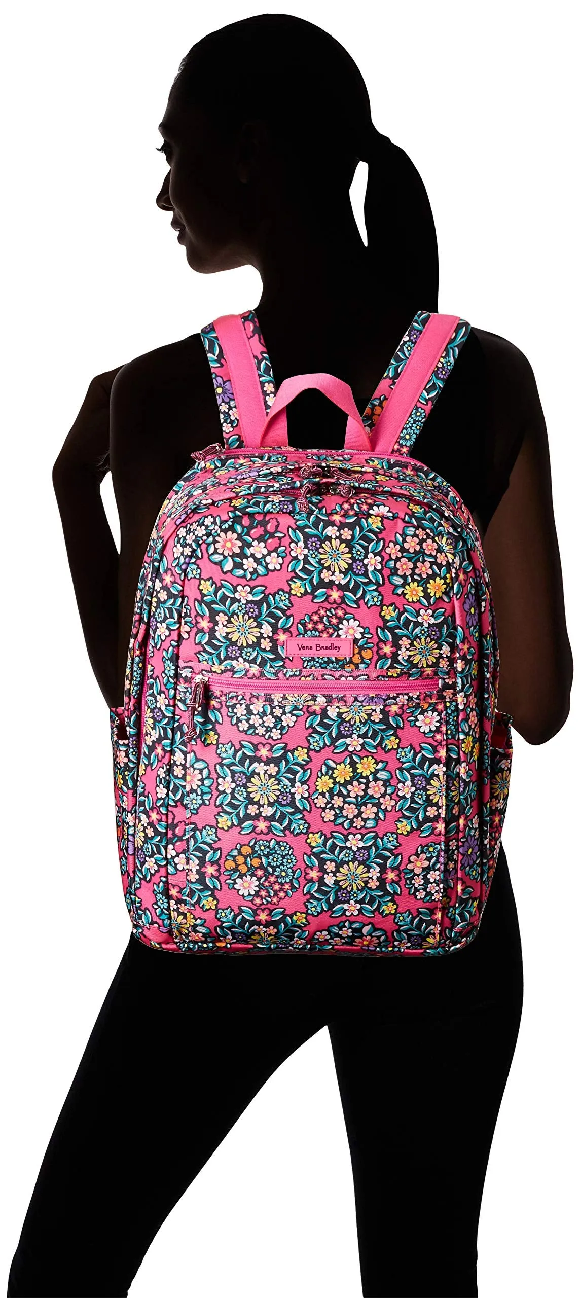 Vera Bradley Women's Lighten Up Grand Backpack, Kaleidoscope Rosettes