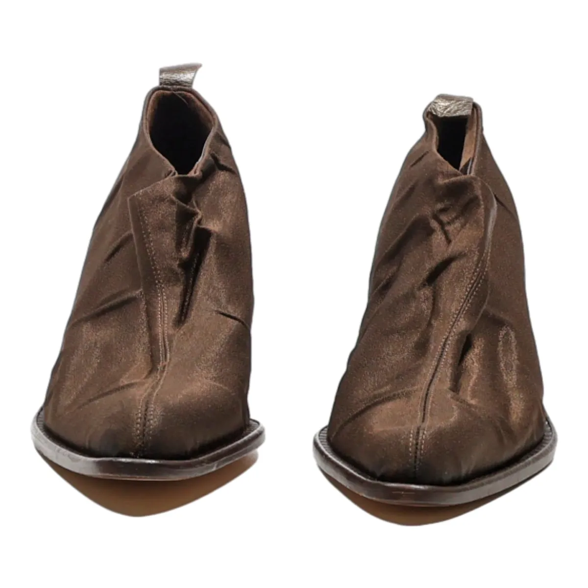 VIA SPIGA Ankle Boots Brown Canvas Womens UK 7.5
