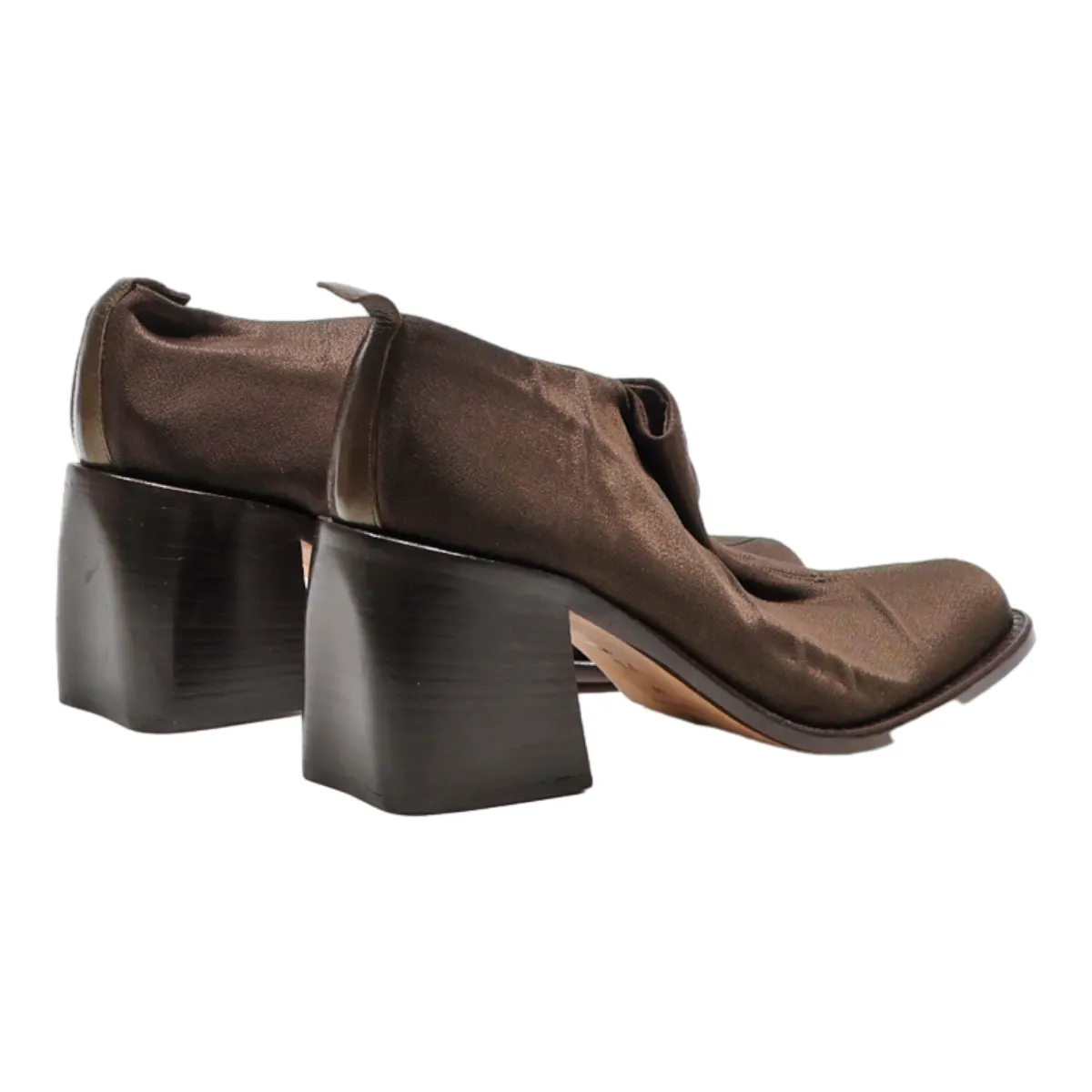 VIA SPIGA Ankle Boots Brown Canvas Womens UK 7.5