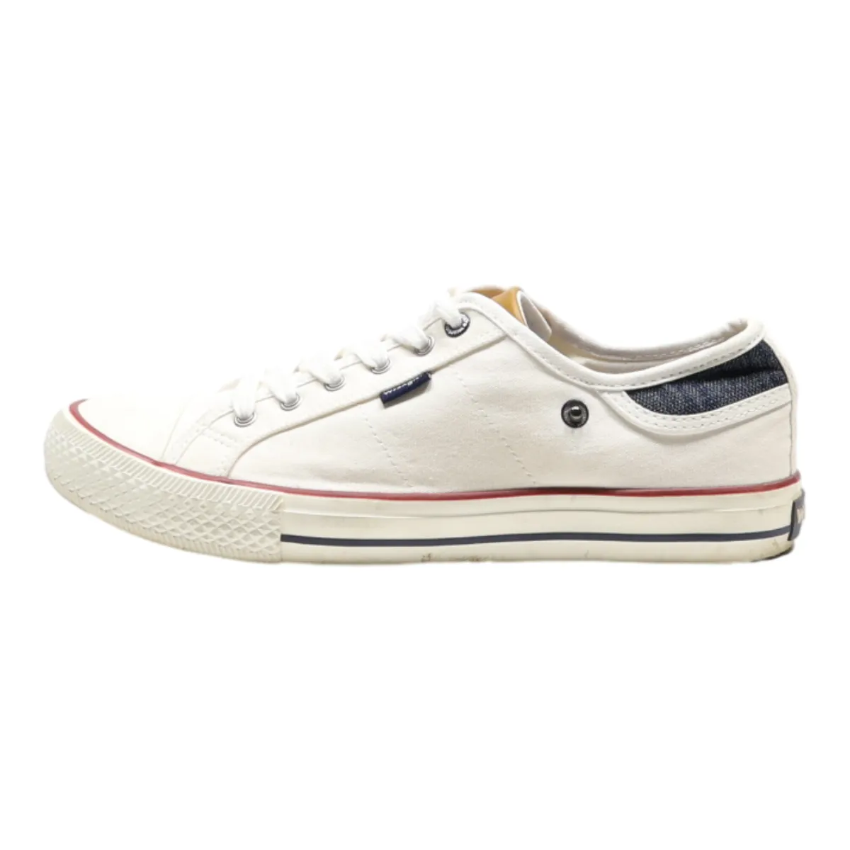 WRANGLER Low Top Trainers White Canvas Mens UK 8