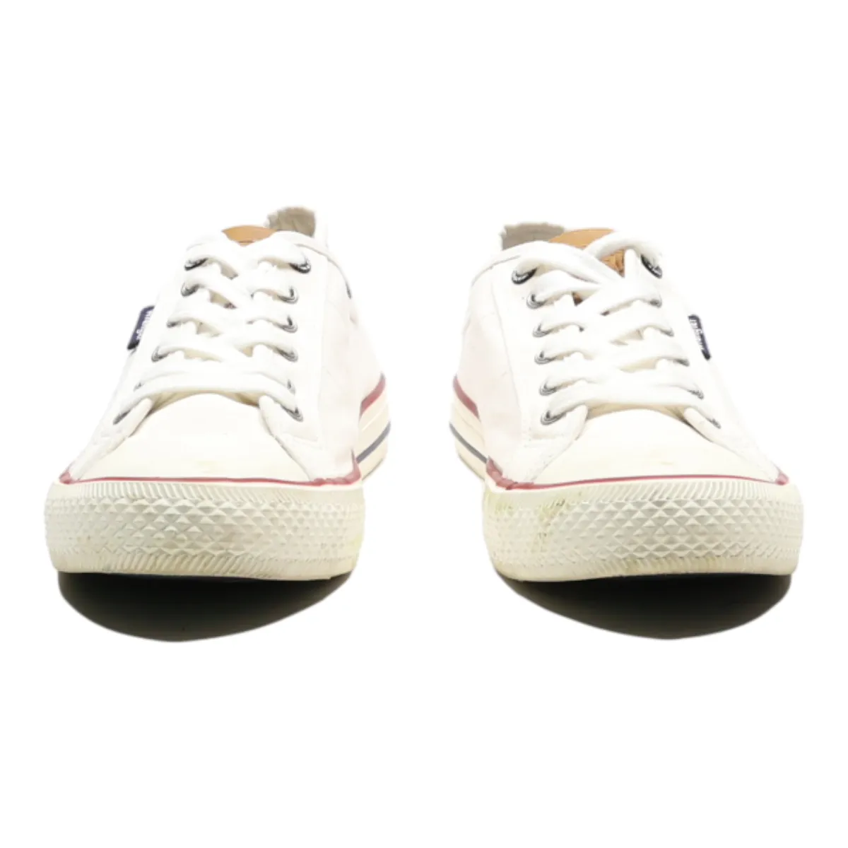 WRANGLER Low Top Trainers White Canvas Mens UK 8