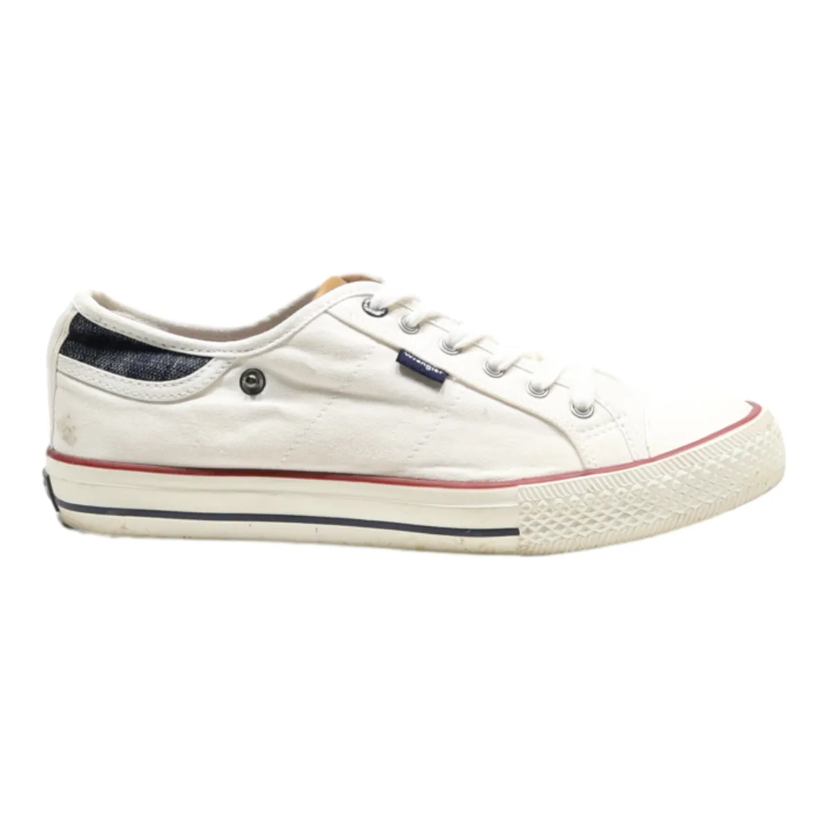 WRANGLER Low Top Trainers White Canvas Mens UK 8
