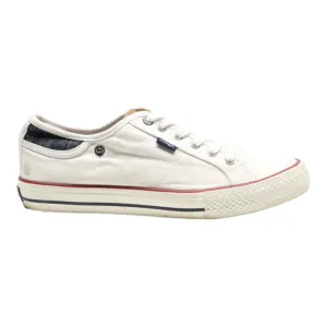 WRANGLER Low Top Trainers White Canvas Mens UK 8