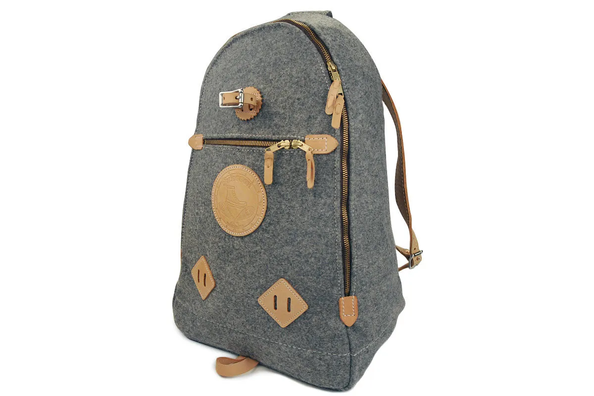 YUKETEN-Triangle Wool Backpack (Grey Heather)