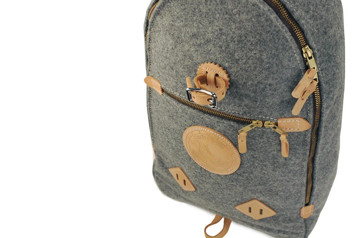 YUKETEN-Triangle Wool Backpack (Grey Heather)